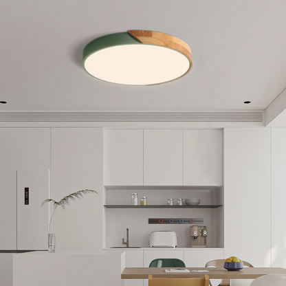 Delos – skandynawska drewniana lampa sufitowa LED