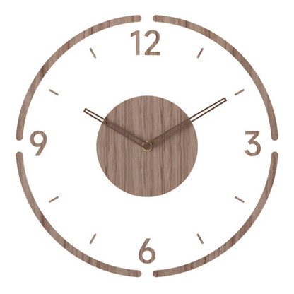 Nock - Moderne Wandklok 30 cm van Acryl en Hout voor de Woonkamer