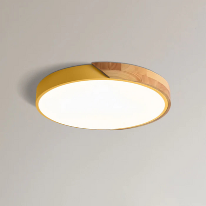 Delos – skandynawska drewniana lampa sufitowa LED