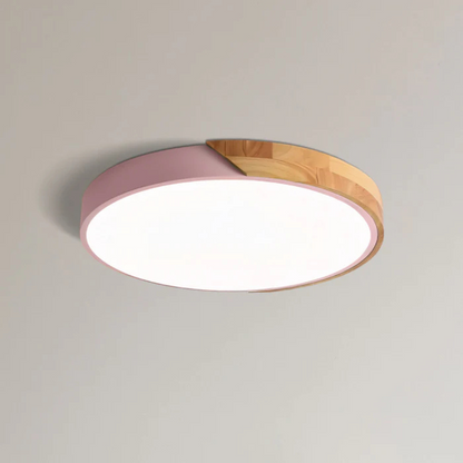 Delos – skandynawska drewniana lampa sufitowa LED