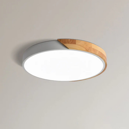 Delos – skandynawska drewniana lampa sufitowa LED