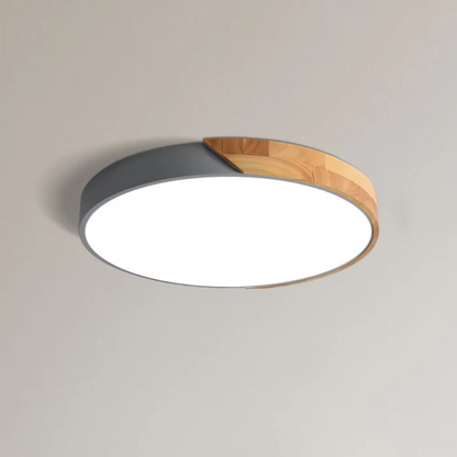 Delos – skandynawska drewniana lampa sufitowa LED