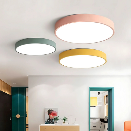 Delos – skandynawska drewniana lampa sufitowa LED